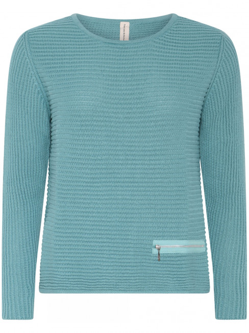 Tröja Zip aqua från Skovhuus