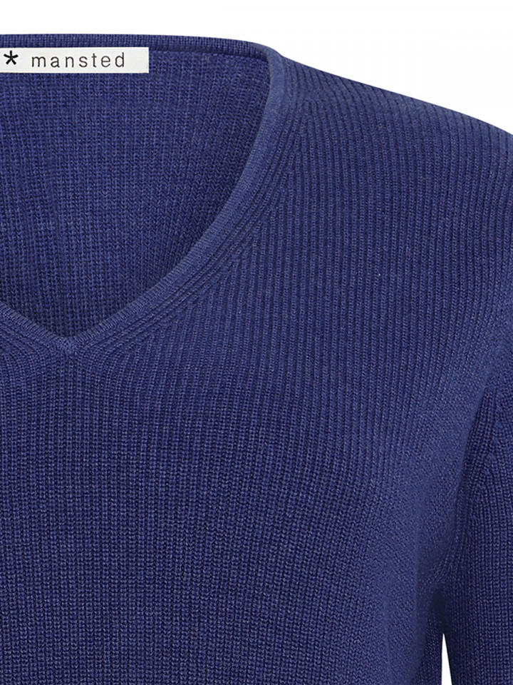 Stickad bomullströja Nerida blå från...