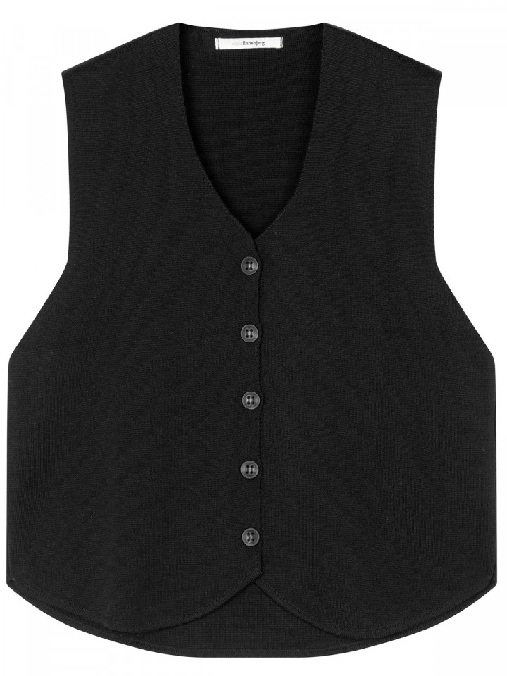 Finstickad väst Khloe svart från SibinLinnebjerg