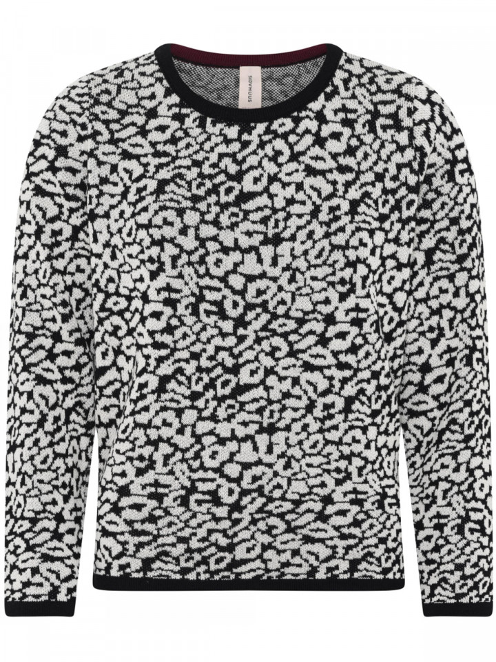 Stickad tröja grå leo från Skovhuus