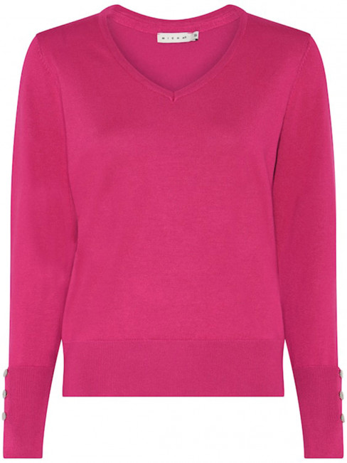 Finstickad viskoströja rosa från Micha