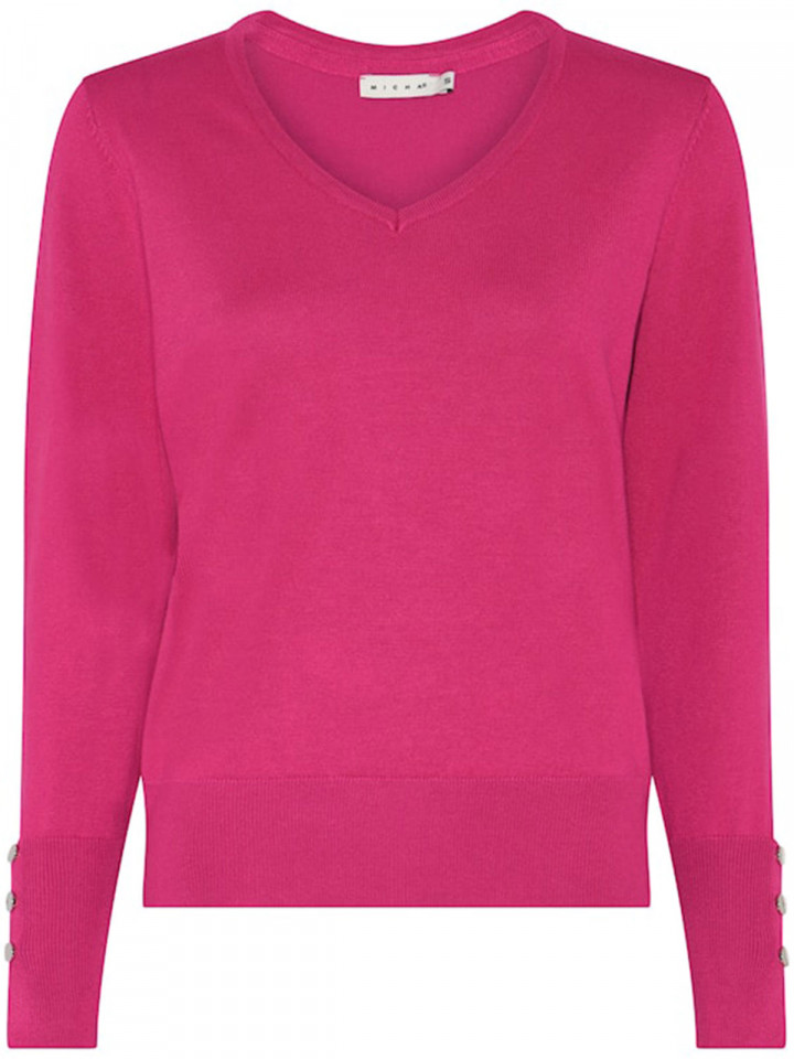 Finstickad viskoströja rosa från Micha