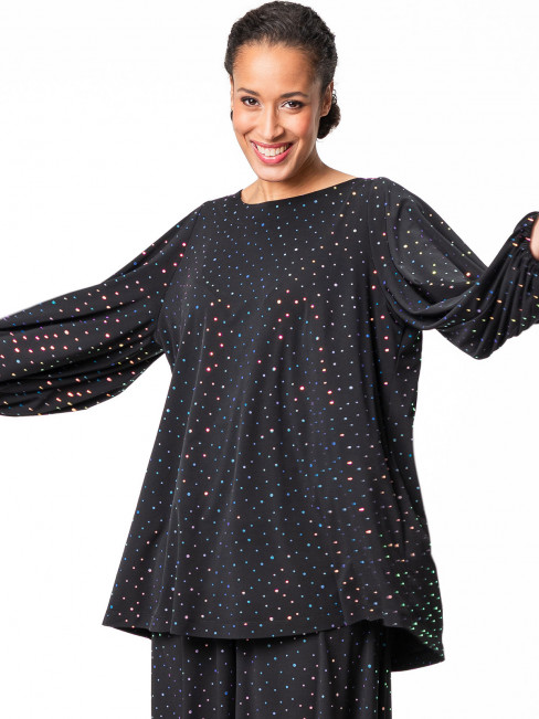 Topp med glitterande prickar svart från Aino 2