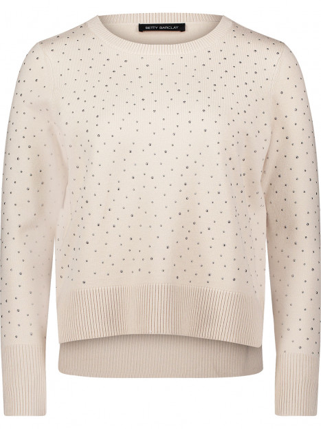 Finstickad tröja creme med mini-nitar från Betty Barclay