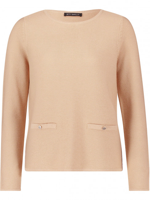 Avigstickad tröja beige från Betty Barclay