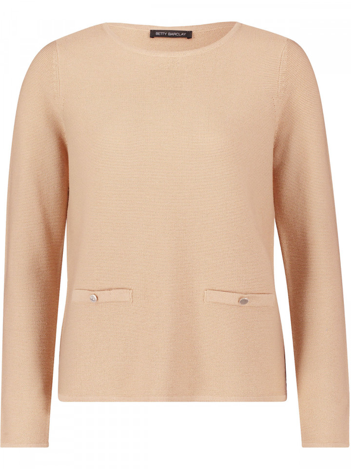 Avigstickad tröja beige från Betty Barclay