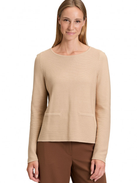 Avigstickad tröja beige från Betty Barclay