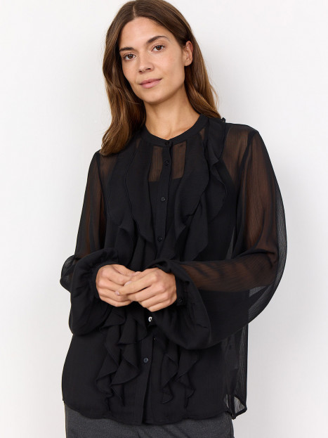 Chiffongblus Naia svart från SoyaConcept