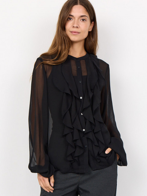 Chiffongblus Naia svart från SoyaConcept