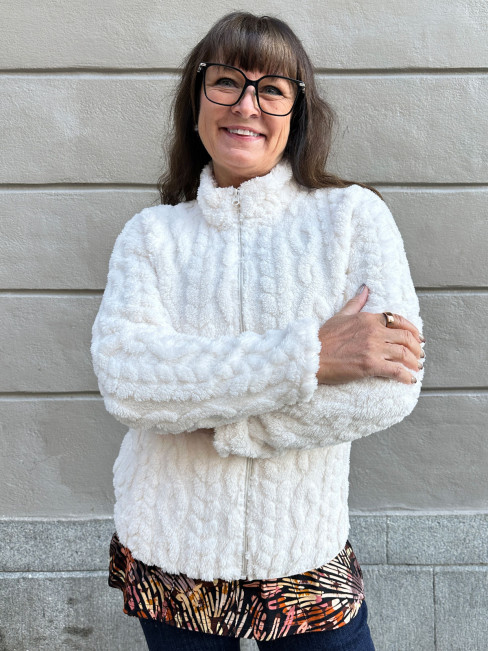 Supermjuk teddytröja gräddvit från MXO