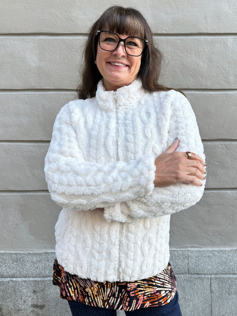 Supermjuk teddytröja gräddvit från MXO