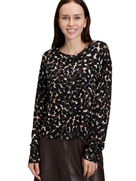 Finstickad kofta leo brun från Betty Barclay