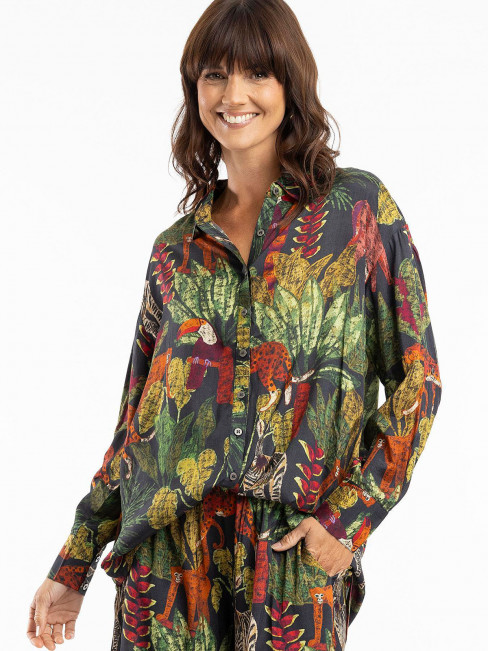 Skjorta Amazonian svart multi från Escape