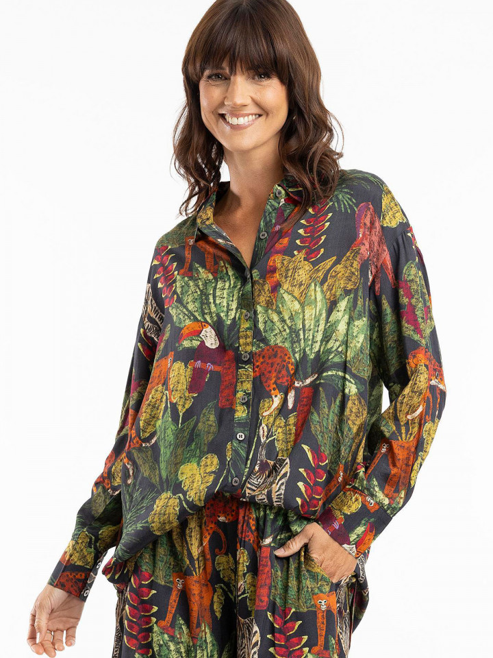 Skjorta Amazonian svart multi från Escape