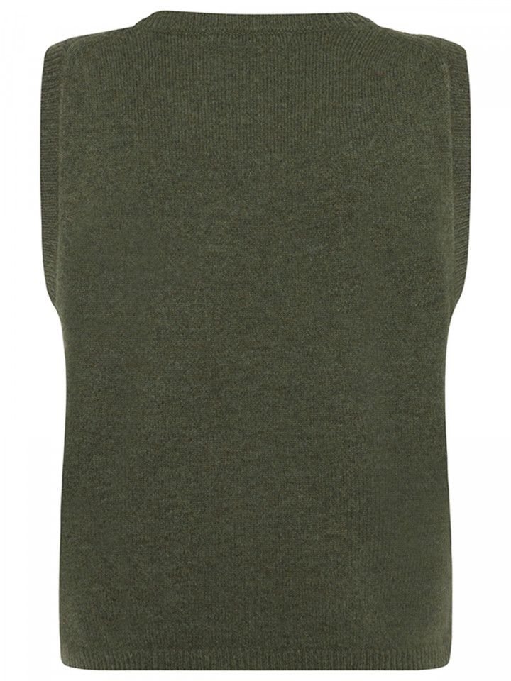 Stickad ullväst mitos grön från Mansted