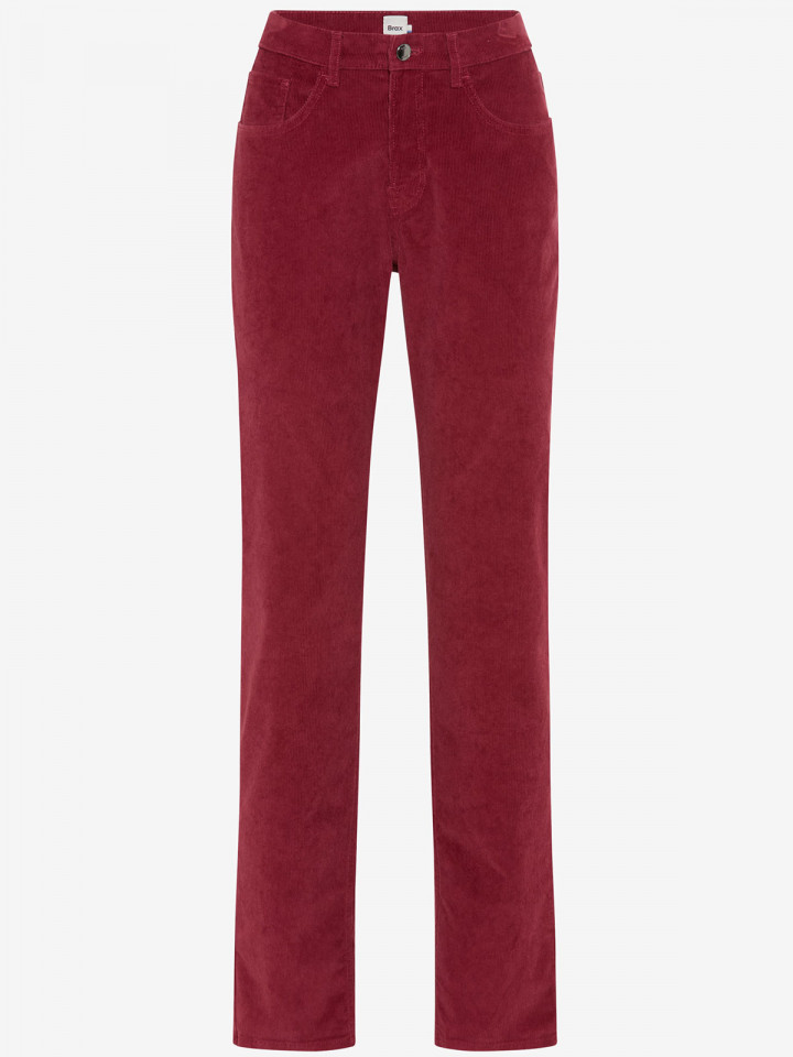 Manchesterbyxa Carola vinröd från Brax