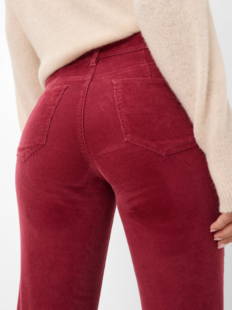 Manchesterbyxa Carola vinröd från Brax