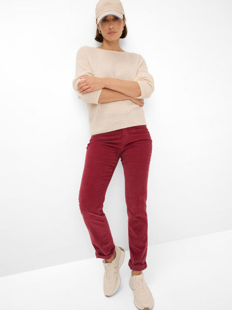 Manchesterbyxa Carola vinröd från Brax