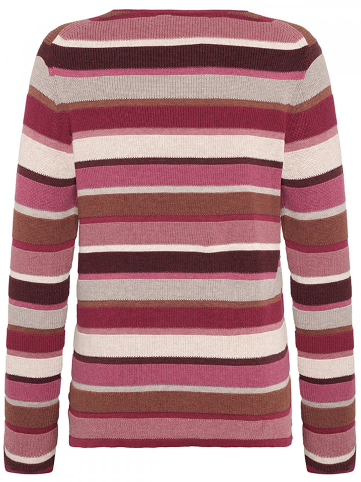 Finstickad tröja Mathilde randig röd...