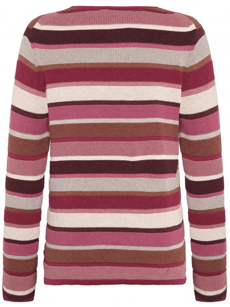 Finstickad tröja Mathilde randig röd från Mansted