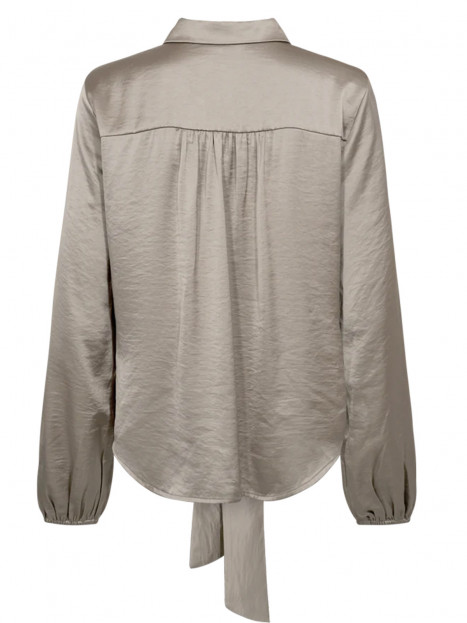 Satinblus knyt taupe från FreeQuent