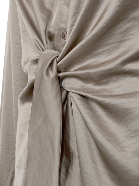 Satinblus knyt taupe från FreeQuent 2