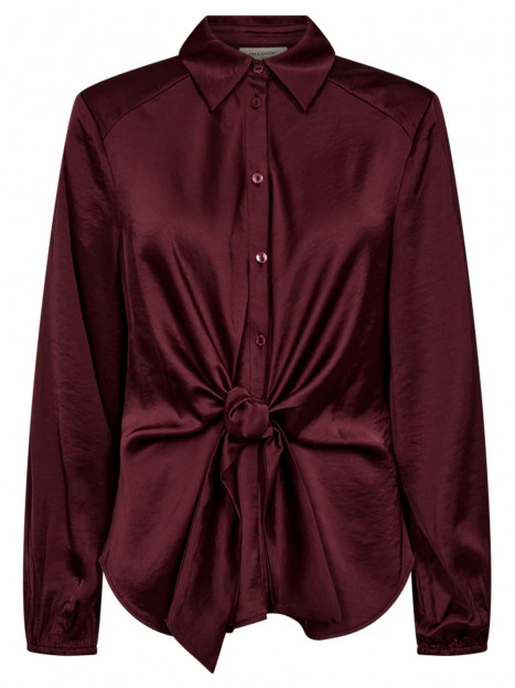 Satinblus knyt vinröd från FreeQuent