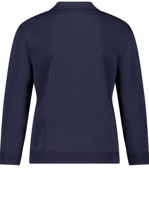 Finstickad tröja med krage marin från Gerry Weber 2