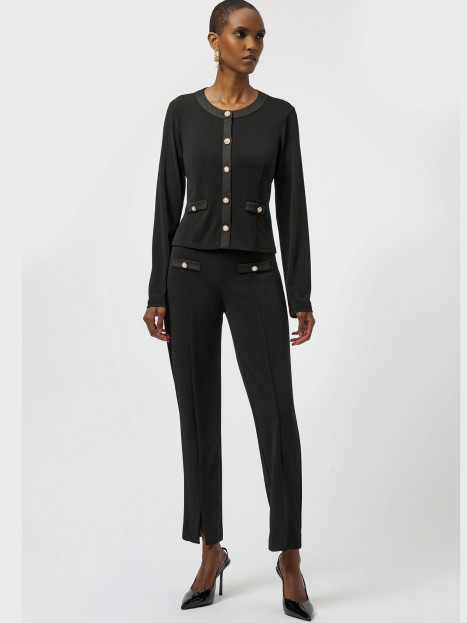 Elegant trikåbyxa pärlor svart Joseph Ribkoff