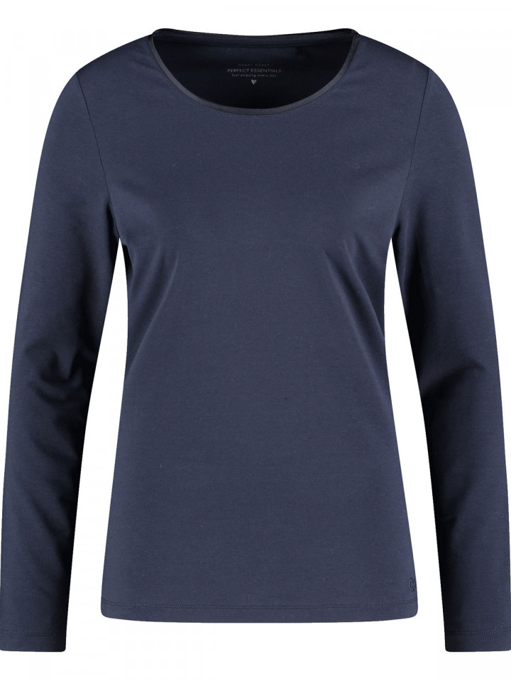 Topp med satinkant marin från Gerry Weber