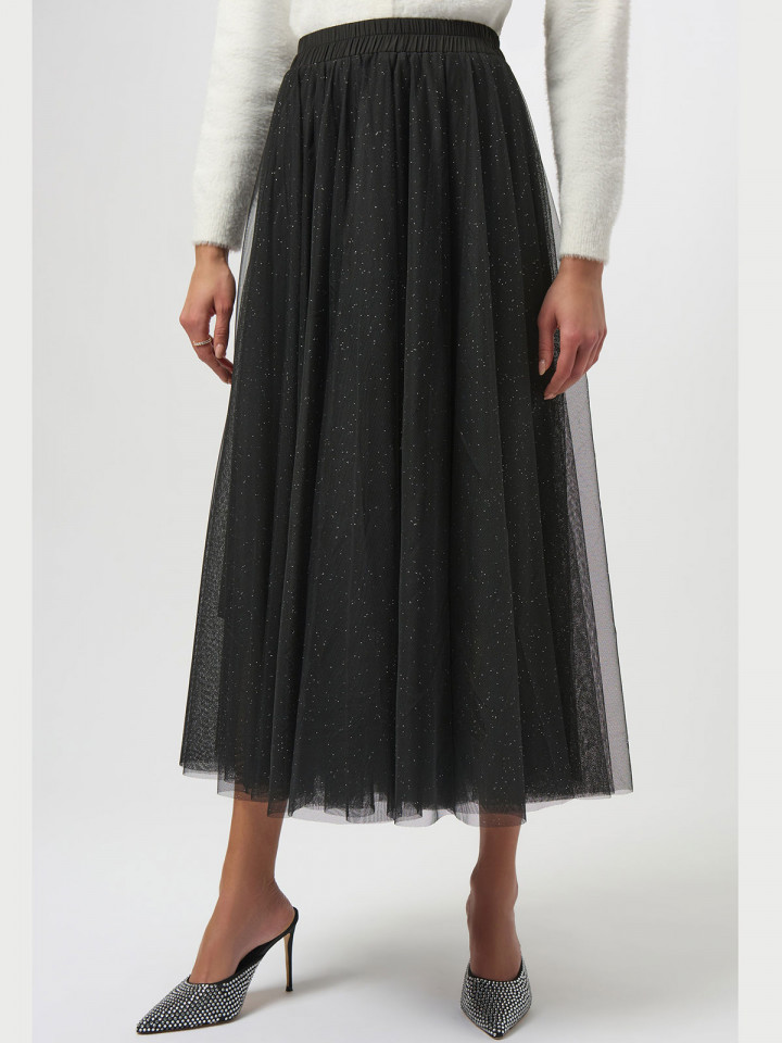 Ljuvlig tyllkjol med miniglitter svart från Joseph Ribkoff