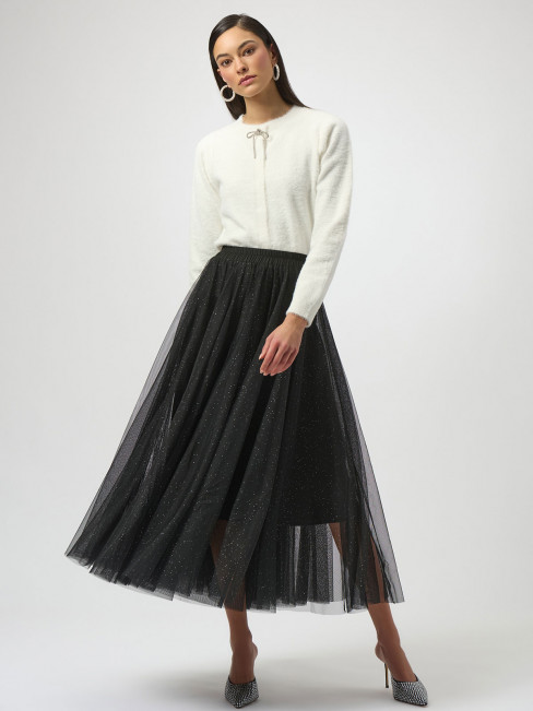 Ljuvlig tyllkjol med miniglitter svart från Joseph Ribkoff 2