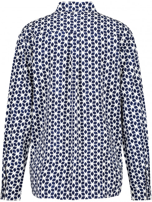 Viskosblus blå grafiskt mönster från Gerry Weber 2