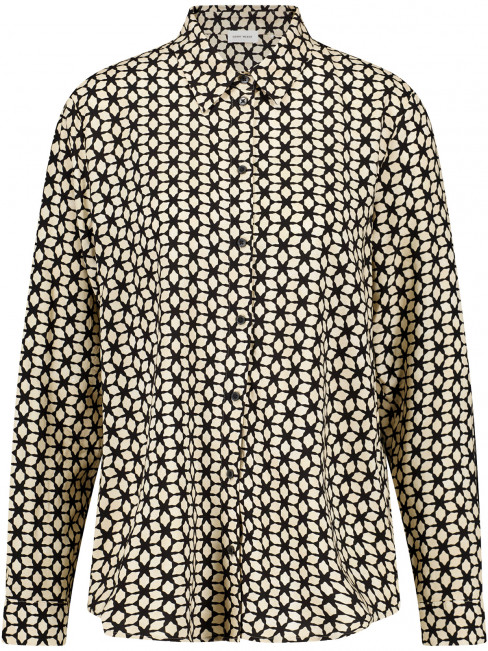 Viskosblus beige grafiskt mönster från Gerry Weber