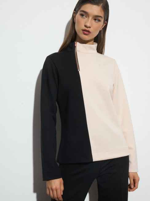 Tröja Beatrice svart/creme från Tinta Style