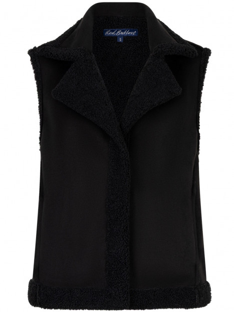 Teddyväst i mockaimitation svart från Red Button