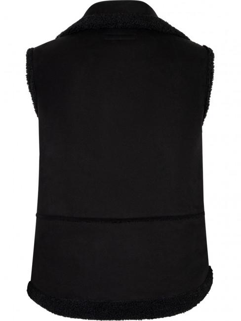 Teddyväst i mockaimitation svart från Red Button 2