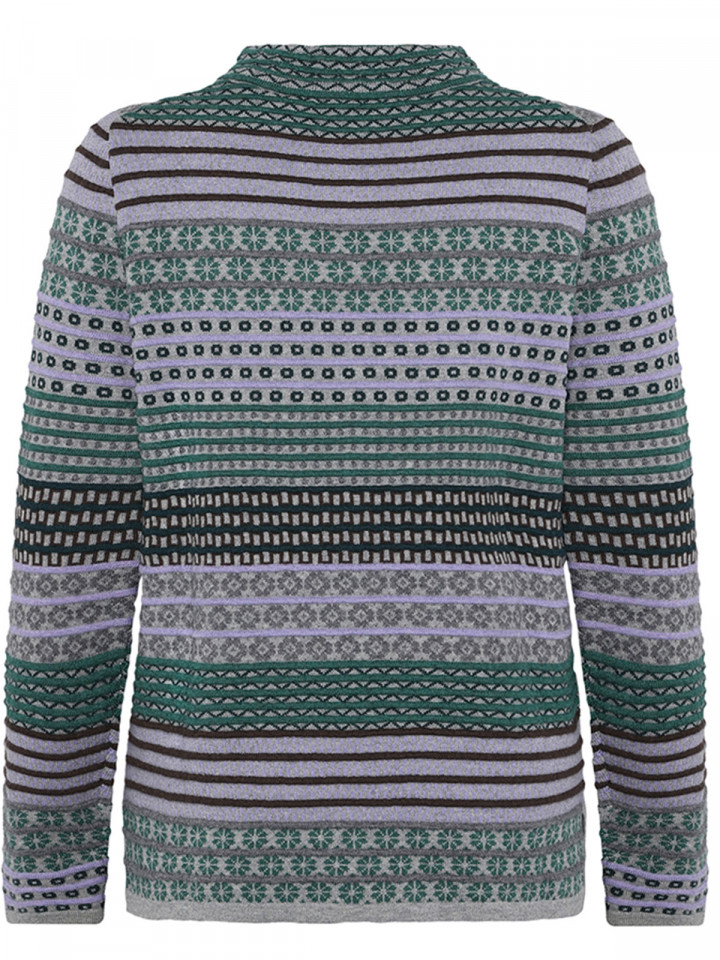 Tröja Beck grön/lila/grå från Mansted