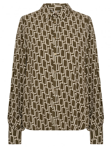 Viskosblus Varla olivgrön från SoyaConcept