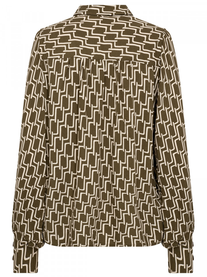 Viskosblus Varla olivgrön från...