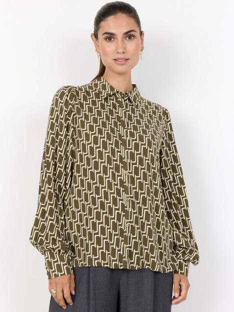 Viskosblus Varla olivgrön från SoyaConcept