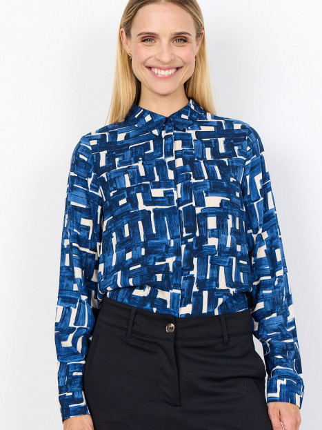 Viskosblus Vebina blå från SoyaConcept