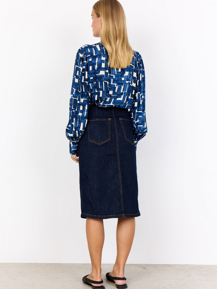 Viskosblus Vebina blå från SoyaConcept