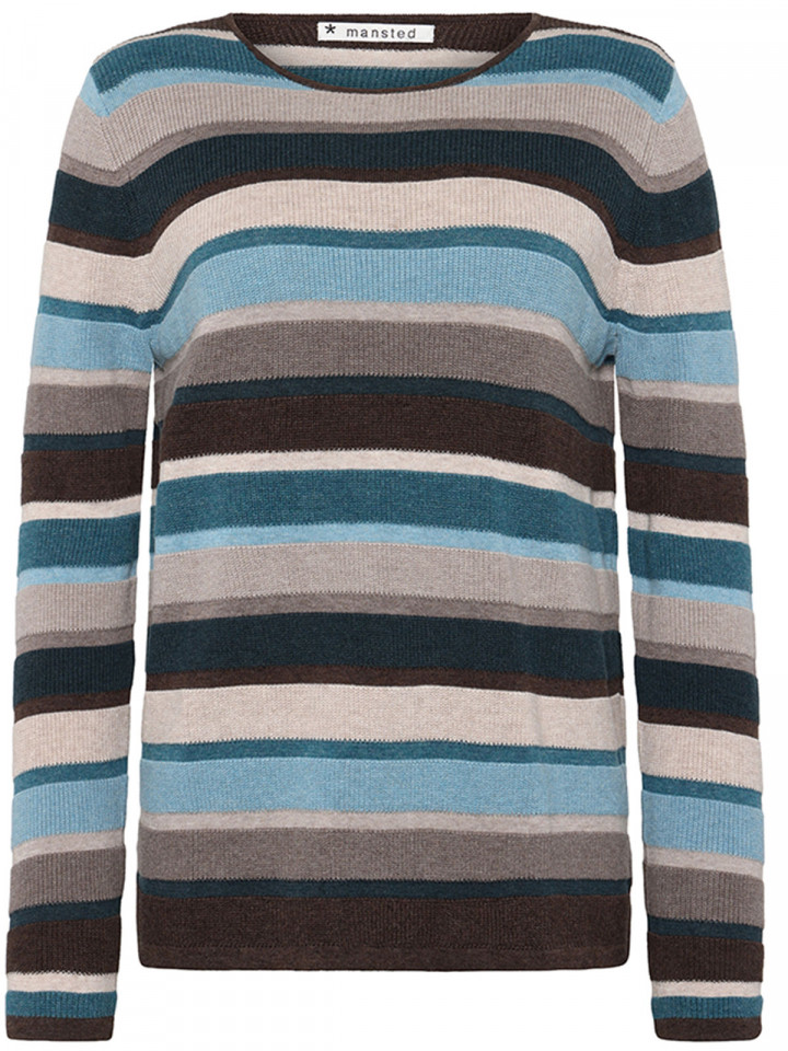 Finstickad tröja Mathilde randig...