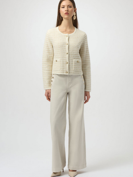 Stickad "chanel"-jacka cremevit från Joseph Ribkoff