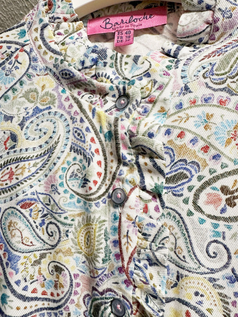 Viskosblus Escalona vit/multi från Bariloche 2