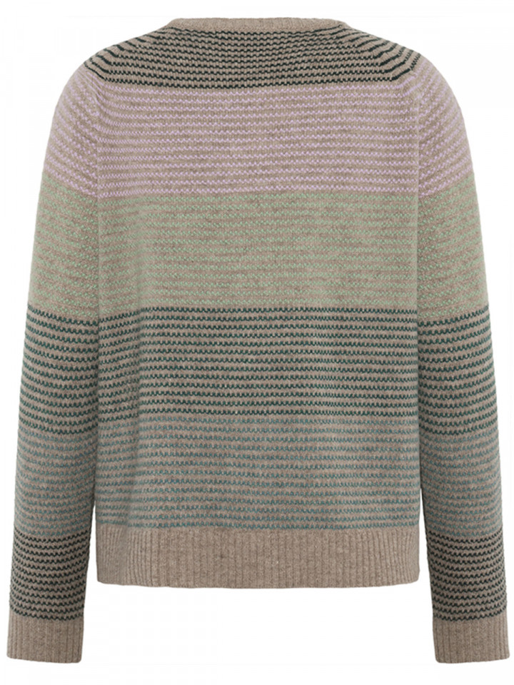 Mönsterstickad ullkofta Loire taupe...