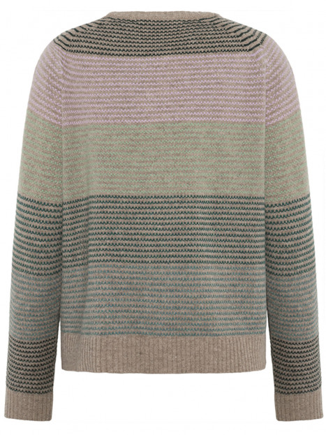 Mönsterstickad ullkofta Loire taupe från Mansted