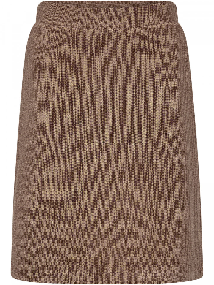 Trikåkjol Vinja fiskben brun från...