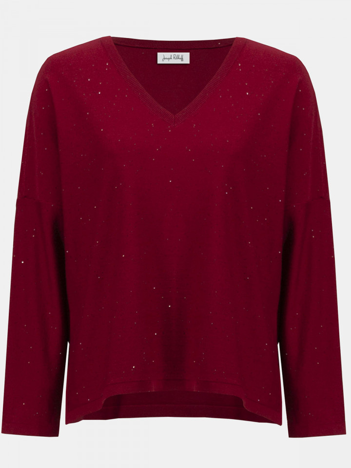 Finstickad tröja med minipaljetter...